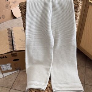 Sincerely Jewels Cream Ribbed Knit wide-leg Bottoms